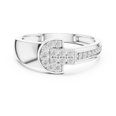 Celestia Linear Cascade Round  Diamond Ring