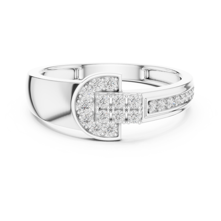 Celestia Linear Cascade Round  Diamond Ring
