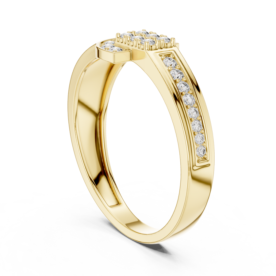 Celestia Linear Cascade Round  Diamond Ring