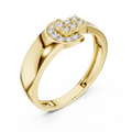 Celestia Linear Cascade Round  Diamond Ring