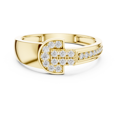 Celestia Linear Cascade Round  Diamond Ring