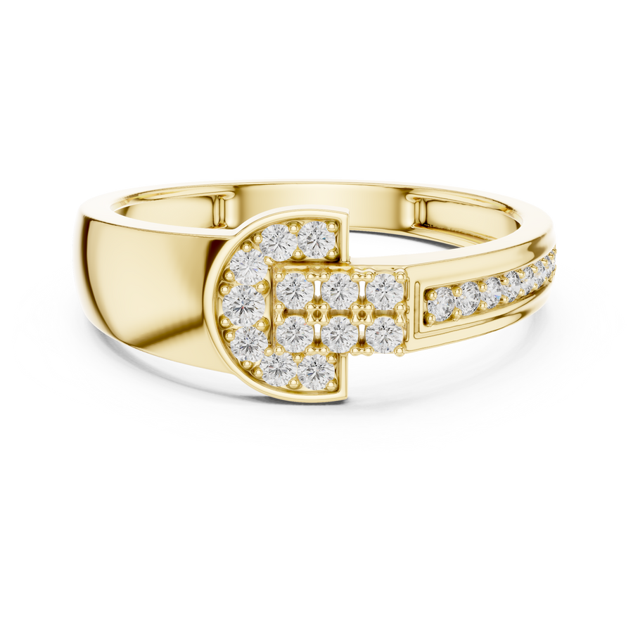 Celestia Linear Cascade Round  Diamond Ring