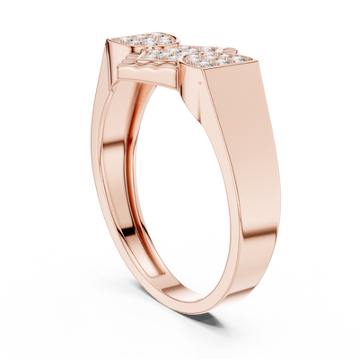 Avelienne Geometric Round Diamond Ring
