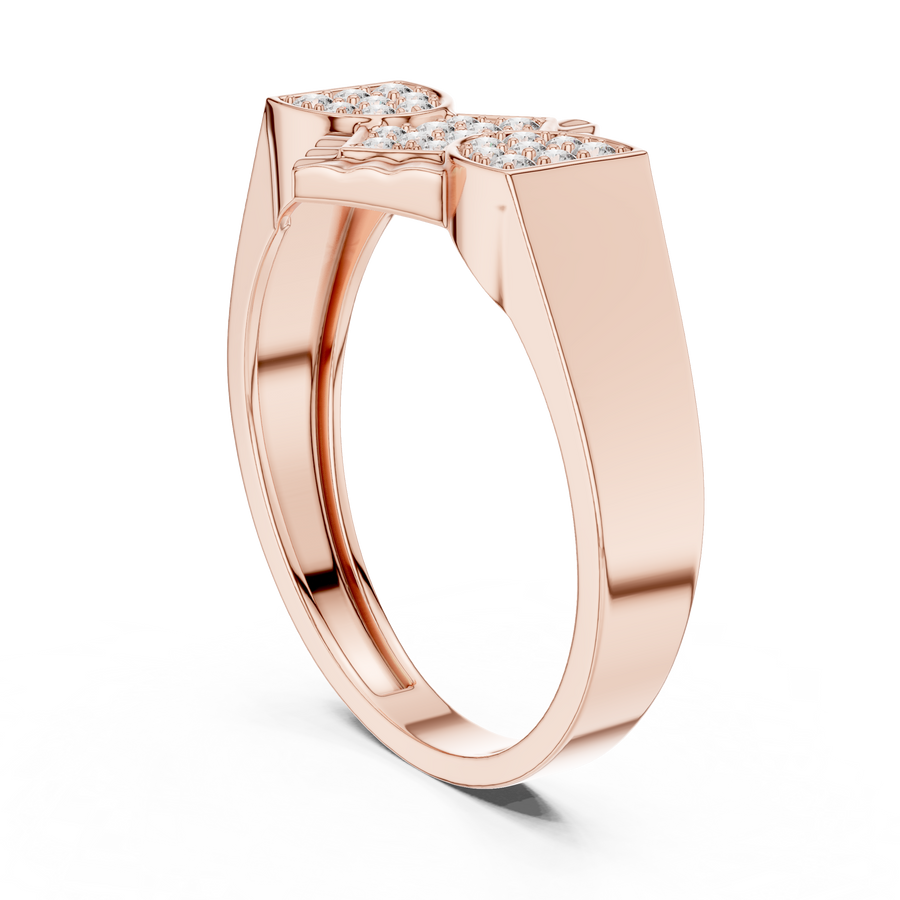 Avelienne Geometric Round Diamond Ring