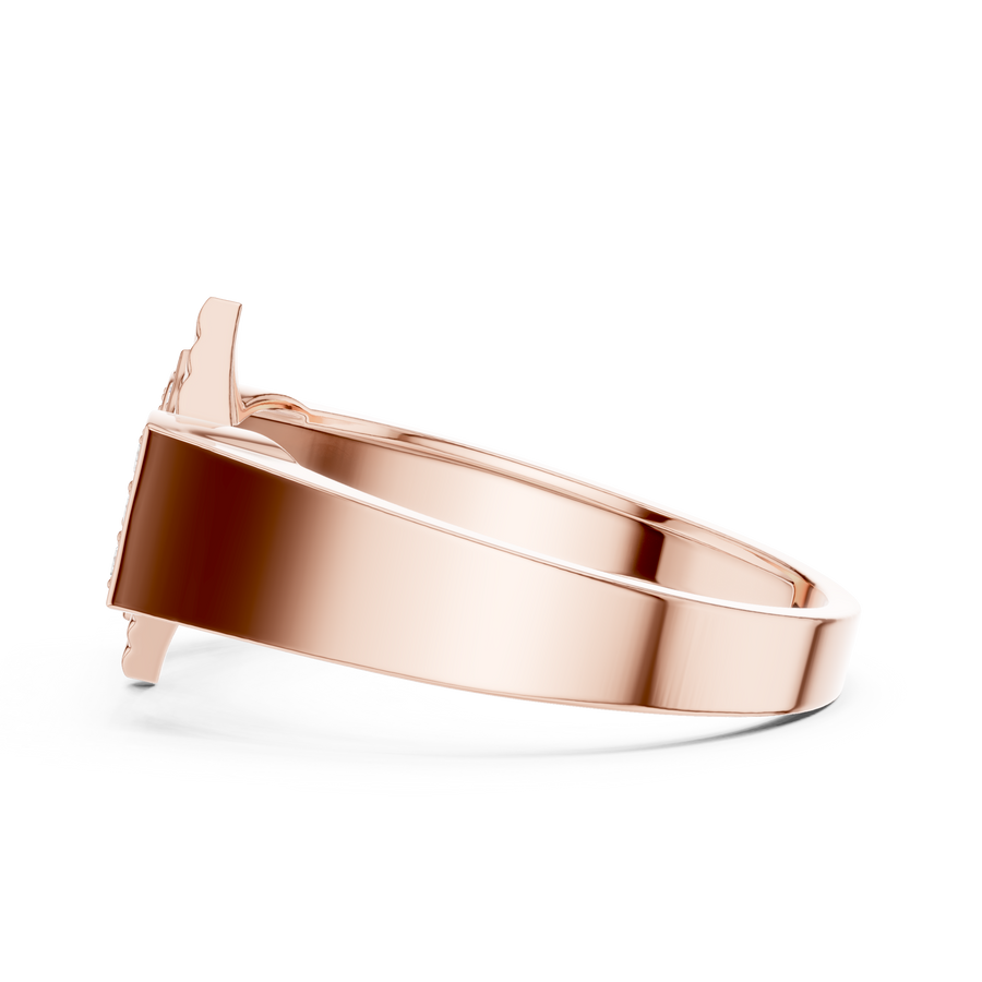 Avelienne Geometric Round Diamond Ring