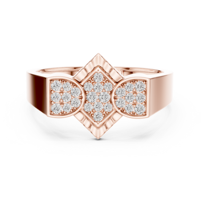 Avelienne Geometric Round Diamond Ring