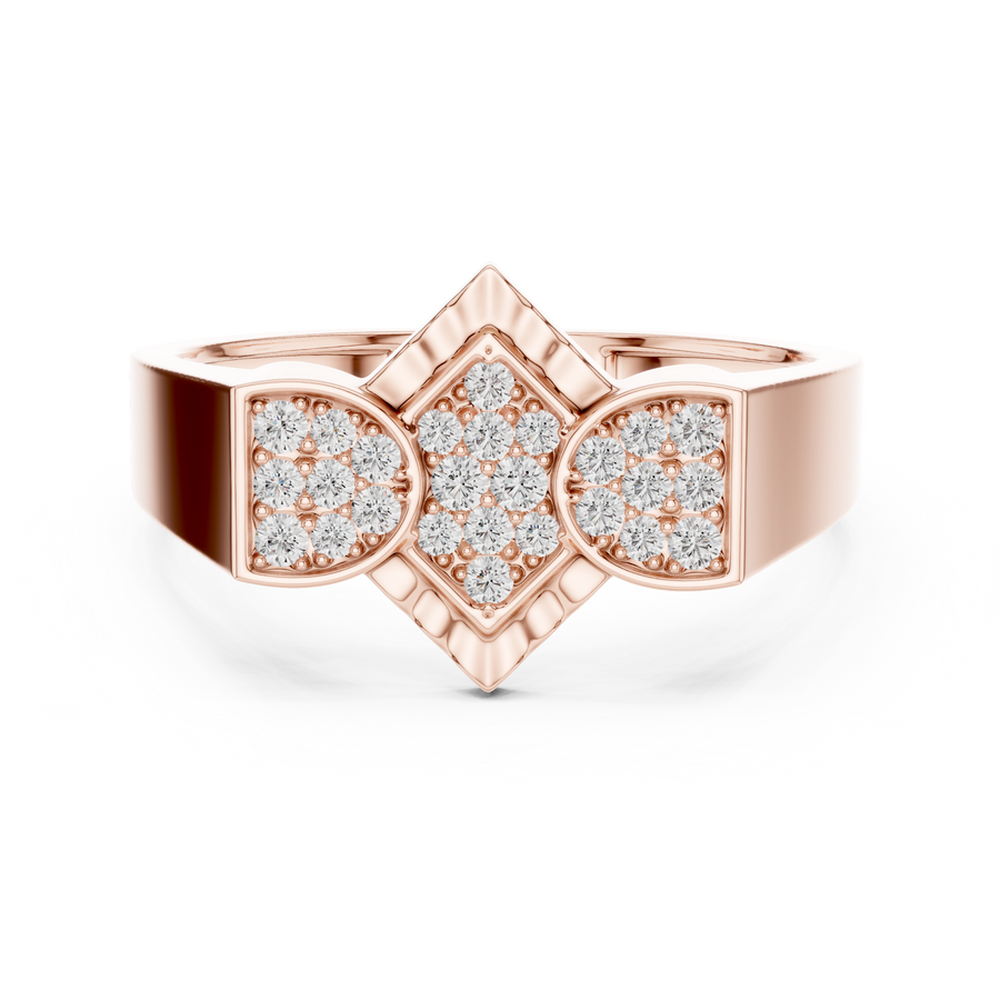 Avelienne Geometric Round Diamond Ring