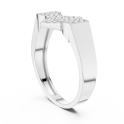 Avelienne Geometric Round Diamond Ring