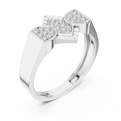 Avelienne Geometric Round Diamond Ring
