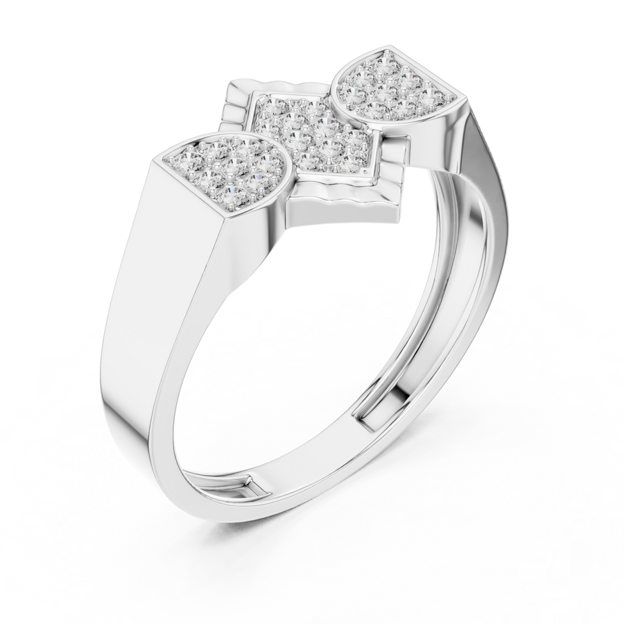 Avelienne Geometric Round Diamond Ring