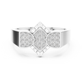 Avelienne Geometric Round Diamond Ring