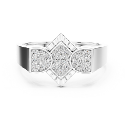Avelienne Geometric Round Diamond Ring