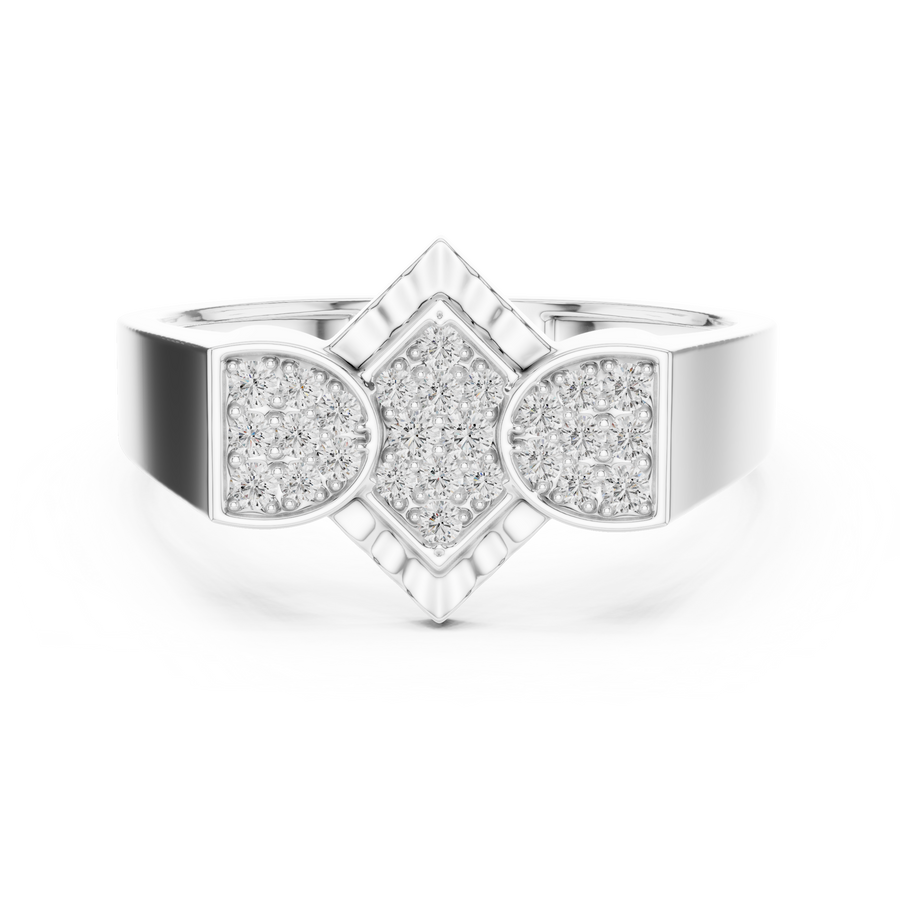 Avelienne Geometric Round Diamond Ring