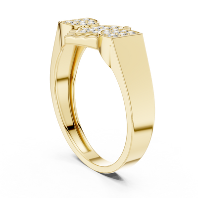 Avelienne Geometric Round Diamond Ring