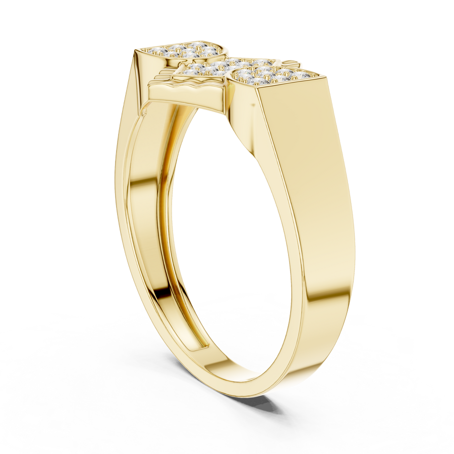 Avelienne Geometric Round Diamond Ring