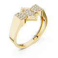 Avelienne Geometric Round Diamond Ring