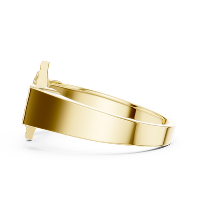 Avelienne Geometric Round Diamond Ring