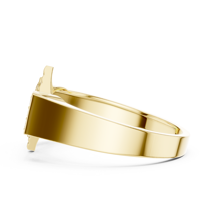 Avelienne Geometric Round Diamond Ring