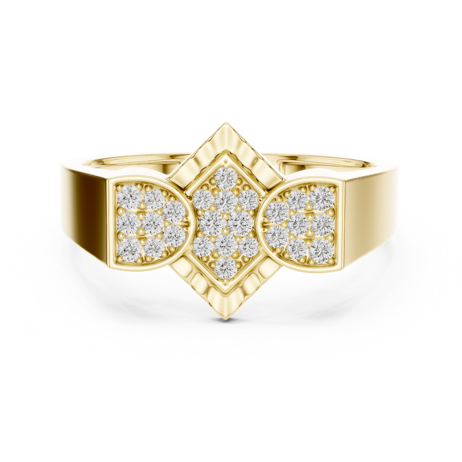 Avelienne Geometric Round Diamond Ring