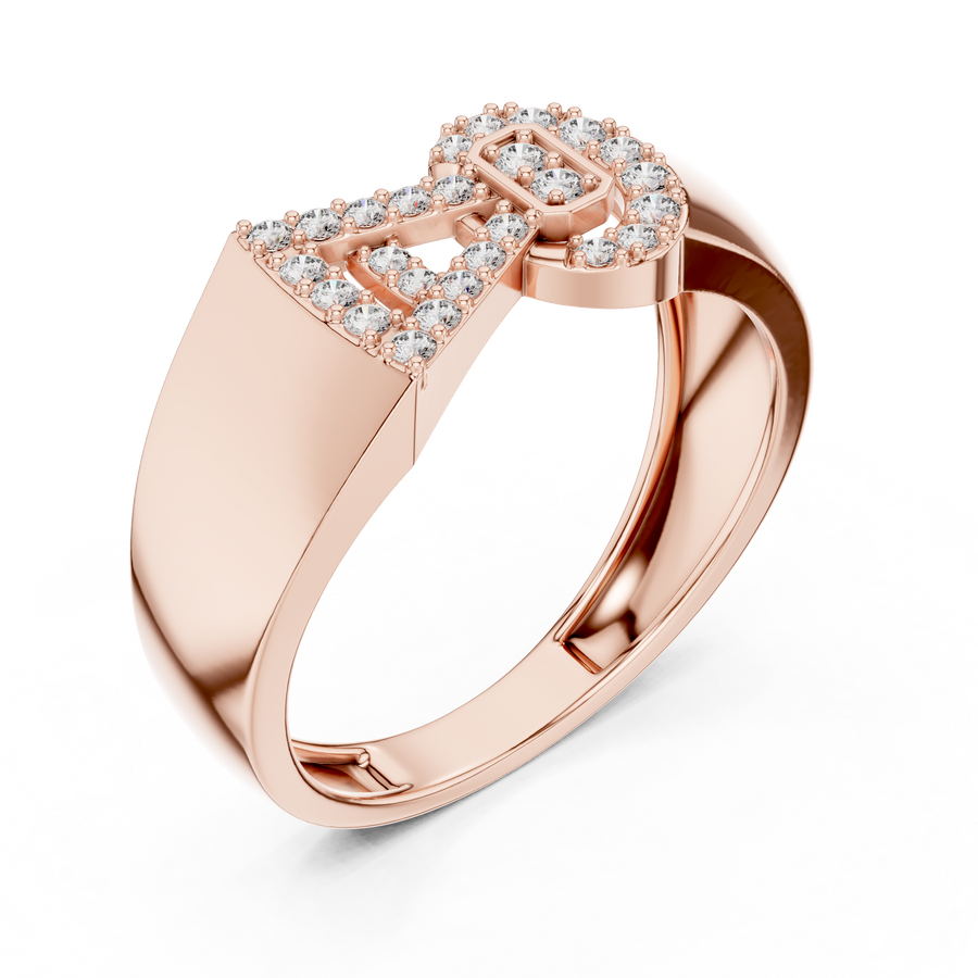 Celestine Bowline Round Diamond Ring