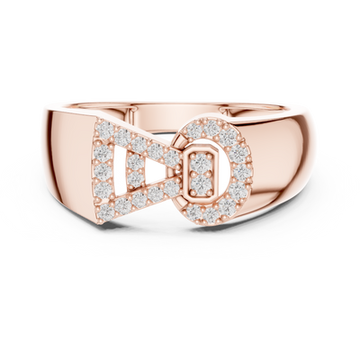 Celestine Bowline Round Diamond Ring
