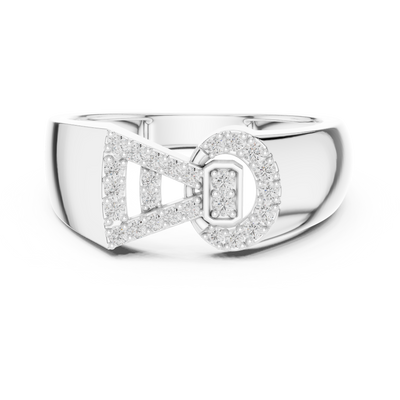 Celestine Bowline Round Diamond Ring
