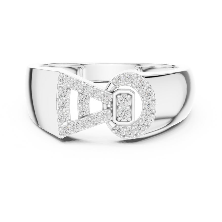 Celestine Bowline Round Diamond Ring