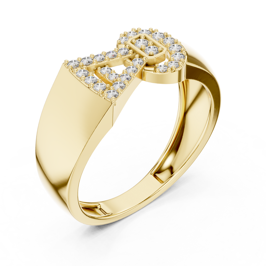 Celestine Bowline Round Diamond Ring