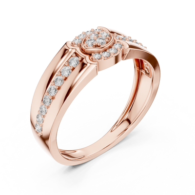 Virellienne Floral Cluster Pavé Diamond Ring