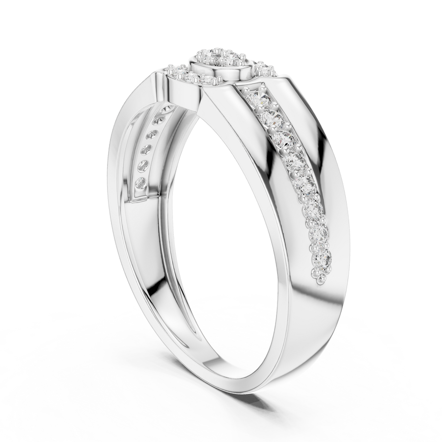 Virellienne Floral Cluster Pavé Diamond Ring