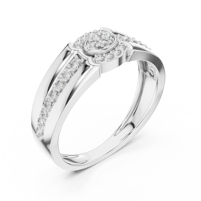 Virellienne Floral Cluster Pavé Diamond Ring