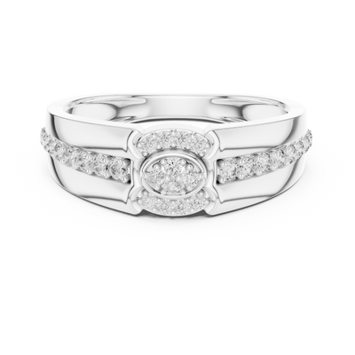Virellienne Floral Cluster Pavé Diamond Ring