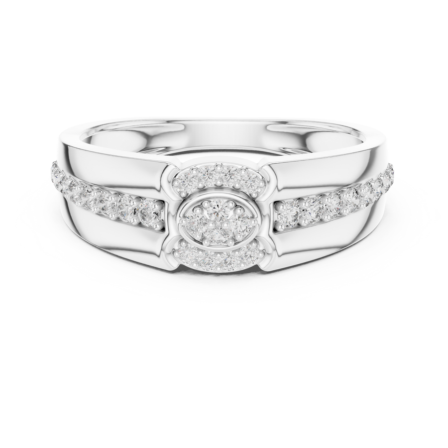 Virellienne Floral Cluster Pavé Diamond Ring
