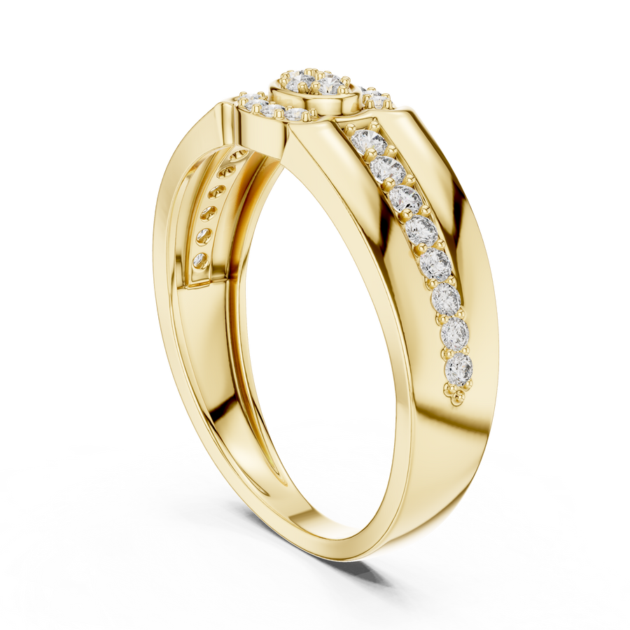 Virellienne Floral Cluster Pavé Diamond Ring