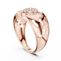 Aurellisse Halo Motif Pavé Diamond Ring
