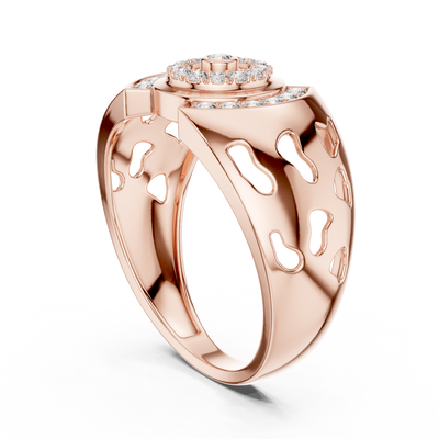 Aurellisse Halo Motif Pavé Diamond Ring