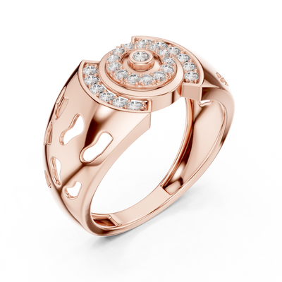 Aurellisse Halo Motif Pavé Diamond Ring