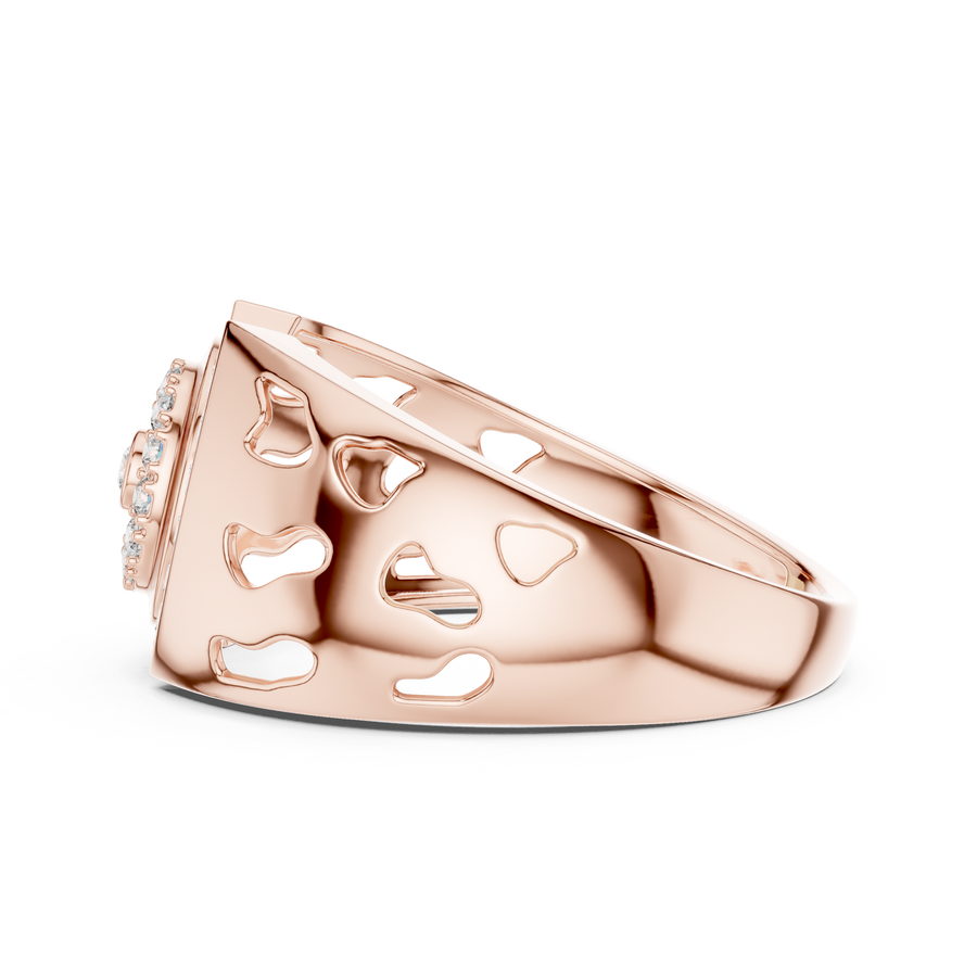 Aurellisse Halo Motif Pavé Diamond Ring