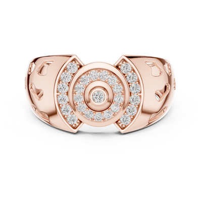 Aurellisse Halo Motif Pavé Diamond Ring