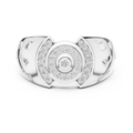 Aurellisse Halo Motif Pavé Diamond Ring