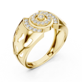 Aurellisse Halo Motif Pavé Diamond Ring