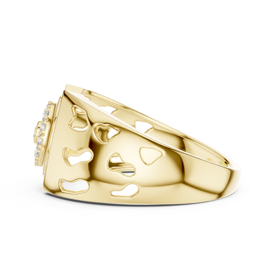 Aurellisse Halo Motif Pavé Diamond Ring