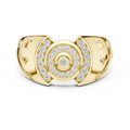 Aurellisse Halo Motif Pavé Diamond Ring