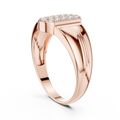 Celestienne Column Pavé  Diamond Ring