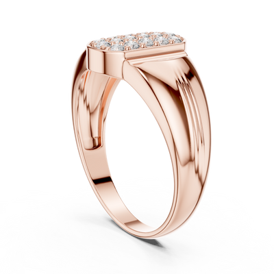Celestienne Column Pavé  Diamond Ring