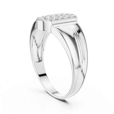 Celestienne Column Pavé  Diamond Ring