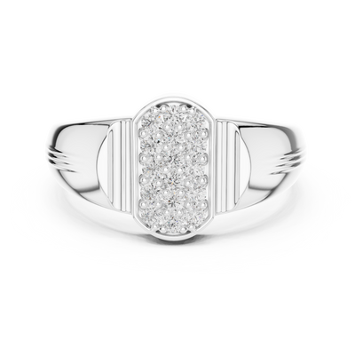 Celestienne Column Pavé  Diamond Ring