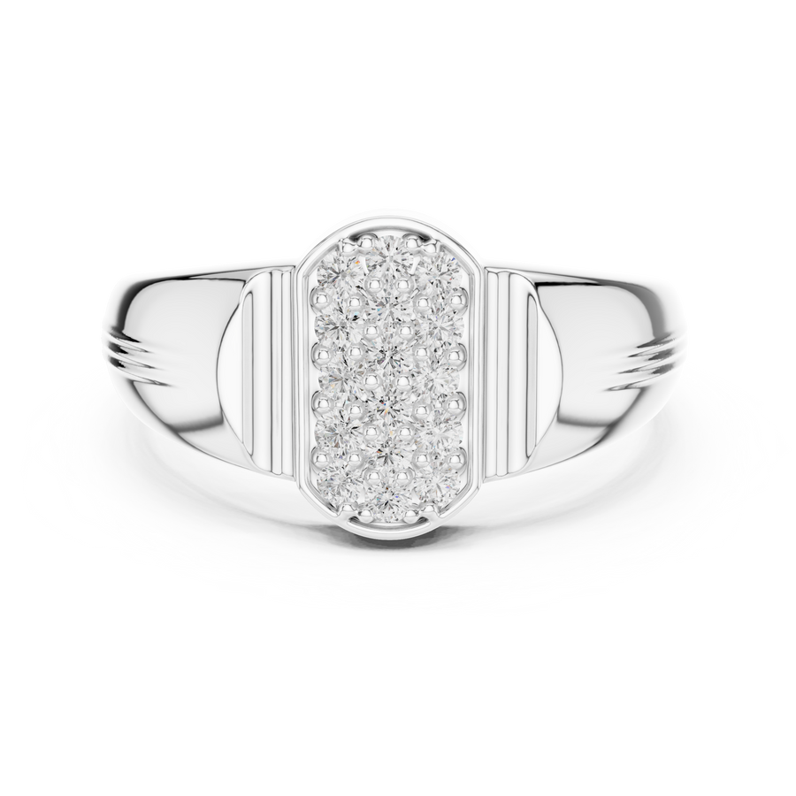 Celestienne Column Pavé  Diamond Ring