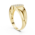 Celestienne Column Pavé  Diamond Ring