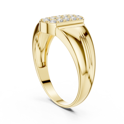 Celestienne Column Pavé  Diamond Ring